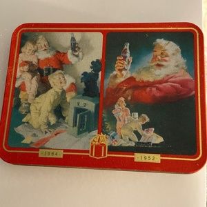 Brand New 1996 Vintage Sealed Coca Cola Santa 2 Decks 1952 & 1964 Playing Cards